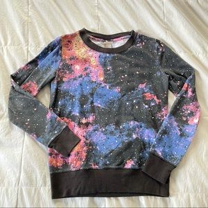 Galaxy Print, outer space, crew neck shirt